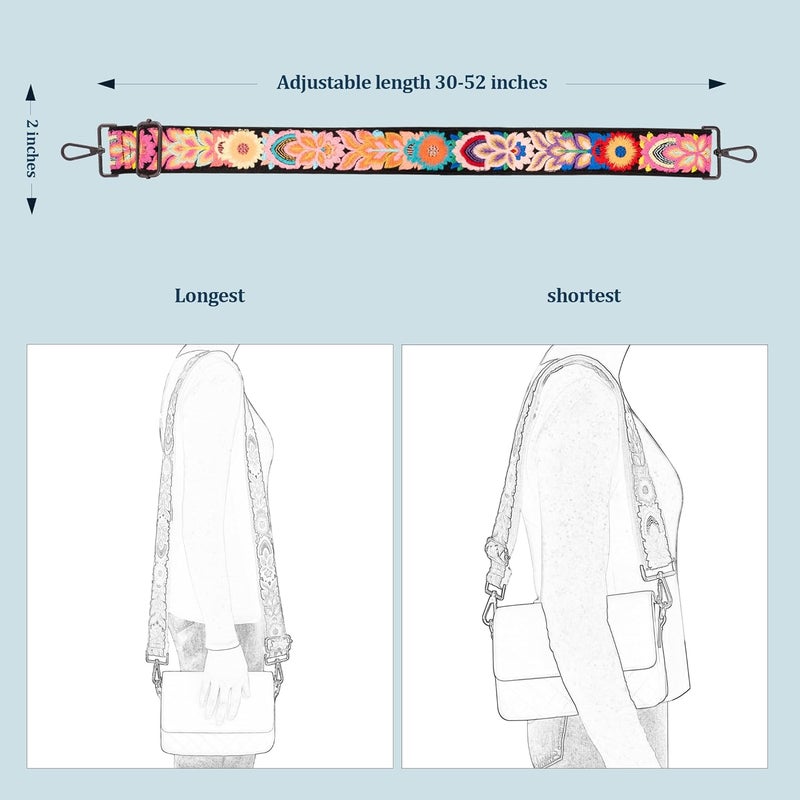 chushui Store Knit Purse Strap,Replacement Crossbody Wide Adjustable Shoulder Strap for Bag Handbag - Image 2